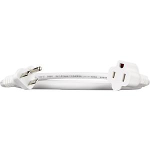 Amazon Basics Extension Cord, 3 Ft, 3-Prong Outlet Extender, Indoor Use, 13 Amps, 125V, White
