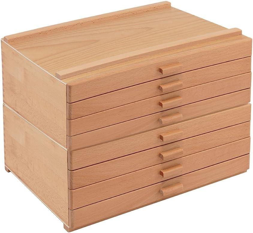 HG Art Concepts Artists Storage Chests - Premium Studio Organizer for Paint Tubes, Brushes, Pencils, Markers, & More! - 4 Drawer - 2 Pack