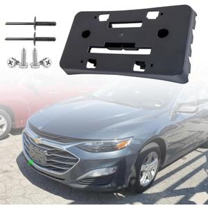 Front License Plate Frame for Chevy Malibu 2019 2020 2021 2022 2023 2024 2025 Front Bumper License Plate Holder Mounting Bracket Replace # 84524301 GM1068208