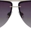 NYS Collection Aviator Sunglasses for Women & Men Medium Fit Thin Metal Frame Gradient Mirror Lenses with 100% UV Protection