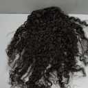 NZINZI Water Wave Half Wig Human Hair 3 In 1 Seamless Flip Over Half Wigs for Black Women Ready to Go Headband Wig 180% Density Drawstring Curly Half Wig Glueless Natural Black 24 Inch