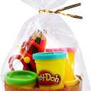 Wowfit 50 CT 8x12 Inch Clear Flat Cellophane Treat Bags with 6 Gold Twist Ties, Cello Packaging for Mugs, Dessert, Muffins, Party Favors and Gift Wrapping
