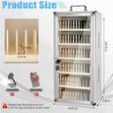 72 Slots Aluminum Alloy Pocket Chart Cell Phones Storage Cabinet Wall-Mounted Cell Phone Locker Phone Holder with Lock for Classroom, Can be Carried by Hand