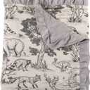 Baby Blankets for Boys,Bedding for Baby and Toddler,Ruffle Blanket for Kids,Soft,Comfy Blankets.Size 40"x33",Viscose Made from Bamboo Prints are Animal Forest