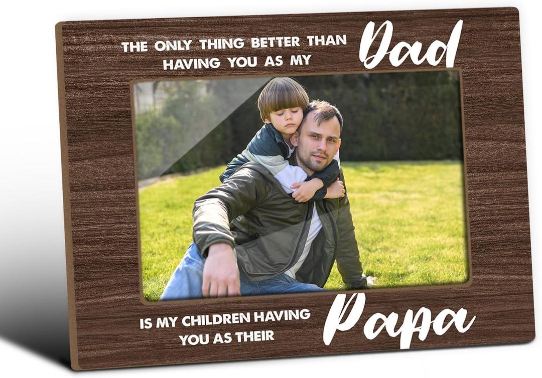 Only Thing Better Than Having You As My Dad Is My Children Having You As Their Papa, Dad Picture Frames, Tabletop Photo Frame for Great Gift For Father Husband, Home Table Decorative Supplies-09