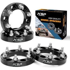 6X5.5 Wheel Spacers, KSP Forged 1"(25mm) 6x139.7mm to 6x139.7mm Thread Pitch M12x1.5 Hub Bore 108mm Adapters for Tacoma 4Runner Tundra FJ Land Cruiser Black, Not Hubcentric