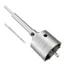 3" Concrete Hole Saw, 75mm Tungsten Steel Core Bit for Cinder Block, Brick, Rock, Plank Walls for Pipes or mini Split Lines, with SDS Plus Shank and 2 Center Positioning Drill Bits.