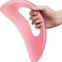 AICNLY Large Gua Sha Massage Tool, Lymphatic Drainage Massager, Muscle Scraping Massage Tools, Body Sculpting Anti Cellulite Tools for Man and Women (Pink)