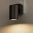 Briignite Night Lights Plug into Wall, 320 Rotation Plug in Night Light, Dusk to Dawn Nightlight, Dimmable Soft White 1W Led Night Light for Bedroom, Spot Light, Kids Room, Stair (Warm-Cylinder)