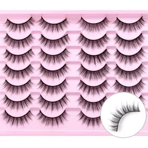 Natural LashesCat Eye Lashes Wispy False Eyelashes Short - 14 Pairs, G80