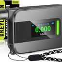 Portable Rechargeable Breathalyzer, 2025 Pro-Grade Accuracy Breathalyzer with IPS Digital Display & 10 Reusable Personal Mouthpieces, Ideal USB Alcohol Tester for Car/Home Use (Black)