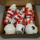 Libima 12 Pcs Christmas Bowling Set Santa Claus Snowman Bowling Set 10 Soft Foam Bowling Pins 2 Bowling Balls Set Toy Bowling Set for Game Indoor Outdoor Xmas Party Supplies (White,Snowman)