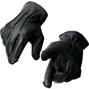 Milwaukee Leather SH865 Men's Black Thermal Lined USA Deerskin Leather Motorcycle Winter Rider Gloves (Large)