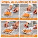 Vacuum Food Storage Bags - Reusable BPA Free Vacuum Sealer Bags - 20pcs Bags Only - 13.39x11.81in - Green