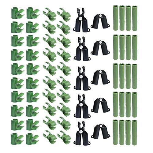 70 Pieces Adjustable Plant Trellis Connector Clip Plastic Plant Connector Stakes Garden Plastic Connector Connecting Joint Buckle Clip 11mm