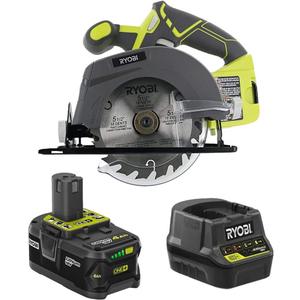 RYOBI 18-Volt Cordless 5 12inch Circular Saw Kit with a 4Ah Battery and Charger (No Retail Packaging)