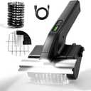 Electric Grill Brush Cleaner, High Torque BBQ Bristle-Free Cleaner Rechargeable Cordless with LED Light, Splash Guard & Scraper, Heavy Duty Grill Cleaner Tool for Outdoor Grill, Gift for Men Dad