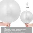 12Pcs Matte White Round Foil Balloons, 22" 15" 10" 4D Helium Ball Balloon, White Foil Balloon for Birthday Graduation Wedding Anniversary Baby Shower Engagement Bridal Shower Party Decorations