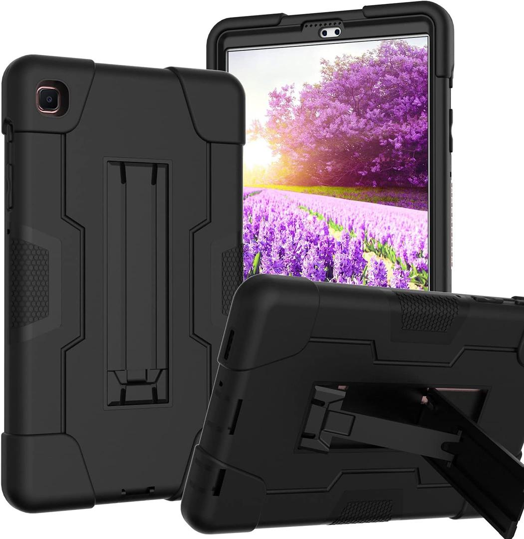 case for Samsung Galaxy Tab A 8.4 2020 Case, Heavy Duty Hard PC Soft Silicone Shockproof Kickstand Rugged High Impact Protective Case for Galaxy Tab A 8.4 Inch 2020 SM-T307, Black