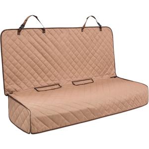 VIEWPETS Bench Car Seat Cover Protector - Waterproof, Heavy-Duty and Nonslip Pet Car Seat Cover for Dogs with Universal Size Fits for Vehicles, Trucks & SUVs(TAN)