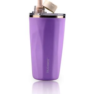 20oz Soft Touch Diamond Tumbler - Double Wall Vacuum Insulated Stainless Steel Coffee Cup | Leak-Resistant Detachable Lid, Cup Holder Friendly, BPA Free Dishwasher Safe, Thoughtful Gift for Women