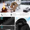 ASPO Women's Ski Jacket Waterproof Winter Jacket Insulated Warm Fleece Lined Windproof Snow Coats with Hood Snowboarding