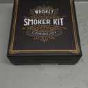 Whiskey Smoker Kit with Torch - 6 Flavors Wood Chips, 2 Glasses, 2 Ice Ball Molds - Cocktail Smoker Infuser Kit, Old Fashioned Drink Smoker Kit, Birthday Bourbon Whiskey Gifts for Men,Dad(NO Butane)