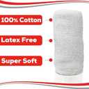 HEALQU Kerlix Type Gauze Bandage Rolls - 4 in x 4.1 Yds, 6 Ply - 24 Single Sterile Pocuhes - Extra Absorbency, Latex Free, Hospital Grade Cotton Krinkle Fluff Bandage Wrap - Wound Care & First Aid