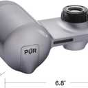 PUR Plus Horizontal Faucet Mount Filtration System with 3-in-1 Lead Reducing Filter, Water Filter for Sink, Lasts 100 Gallons, Compatible with Sinks with External Aerators, Metallic Grey