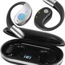 AI Language Translation Wireless Earbuds Bluetooth 5.4 Real Time Open Ear Headphones, Translator for 144 Languages & Accents,LED Digital Display Charging, Long Battery Life, Fit iOS and Android, Black