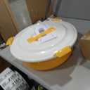2.6 Gallon Extra Large Mixing Bowl with Lid 11 Quart,Yellow, 13.39 x 6.3 inch