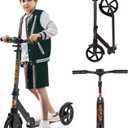 WAYPLUS Kick Scooter for Ages 6+,Kid, Teens & Adults. Max Load 240 LBS. Foldable, Lightweight, 8IN Big Wheels for Kids, Teen and Adults, 4 Adjustable Levels. Bearing ABEC9 (Orange)