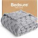 Bedsure GentleSoft Silver Grey Throw Blanket for Couch - Super Soft Cozy Blankets Gifts for Kids Girls, Cute Small Fleece Throws for Bedroom Home Decor, 50x70 Inches