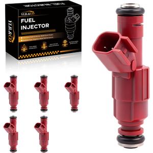 4 Holes Fuel Injectors 0280156161 Compatible with Dodge Dakota Ram 1500 2500 3500 Ford Escape Mustang Windstar Jeep Grand Cherokee Liberty Wrangler Mercury Mariner 3.0L 3.7L 3.8L 3.9L, Replaces FJ462