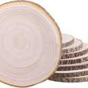 Large Wood Slices 8 Pcs 12-14 Inches Wood Rounds Natural Wood Slices for Centerpieces/Crafts/Table Decor/Round Wooden Discs Large Unfinished Wood Centerpieces for Tables