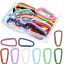 24Pcs Carabiner Clip Metal Colored Keychain Clip, Cute Carabiner Clips Keychain Buckle Clip Trigger, Spring D Rings, DIY Accessories for Purse Keyrings Handbag Lanyard DIY Bag Charm Dog