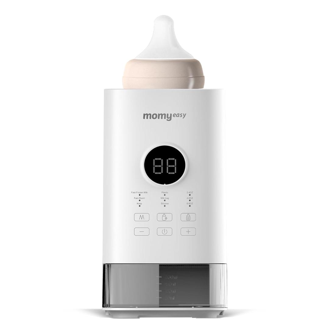 MOMYEASY Bottle Warmer, Fast Baby Bottle Warmer for All Bottles, Milk Warmer with Accurate Display Timer, Temperature Control and Auto Shutoff, Bottle Warmers for Breastmilk & Formula (White)