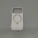 TORRAS Q3 Silicone 360 Spin for iPhone 17 Pro Case with Stand, Fit for MagSafe, Magnetic Ring Kickstand with Camera Control, Liquid Silicone Rubber Soft Phone Case for iPhone 17 Pro 6.3'', Light Ivory