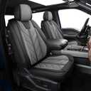 Pickup Seats Covers Compatible with Dodge Ram 1500 2009-2024 Limited Truck Pleather Seat Covers Custom Fit Dodge Ram 2500 3500 (Gray,2 PCS Front Seat)