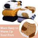 Loritta 5 Pairs Womens Fuzzy Socks Cozy Soft Fluffy Cute Cat Animal Winter Warm Slipper Socks Christmas Stocking Stuffers