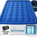 SoundAsleep Dream Series Raised King Air Mattress, Built-in Pump, Blue