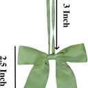 Meseey 50pcs 3 Inch Stretch Elastic Loops with Pre-Tied 2.5 Inch Sage Green Ribbon Bows for Gift Wrapping, Gift Boxes, Baskets, Crafts, and Christmas Decor