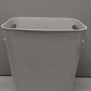 mDesign Plastic Slim Large 2.5 Gallon Trash Can Wastebasket, Classic Garbage Container Recycle Bin for Bathroom, Bedroom, Kitchen, Home Office, Outdoor Waste, Recycling - Aura Collection - Light Gray