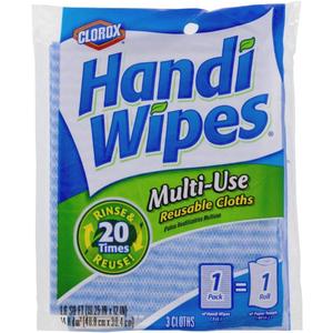 Clorox Handi Wipes Reusable Cleaning Cloths, Super Absorbent, Machine Washable - Pack of 4