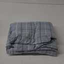 Madison Park Window Curtain for Living Room Thermal Insulated Fleece Lining, Cabin Plaid Curtain Room Darkening Window Drapes Bedroom, Anaheim, 1-Single Panel Pack, 50" x 95" Rod Pocket, Denim Blue