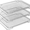 Onlyfire Air Fryer Basket for Oven, 16.5"x11.6" Stainless Steel Mesh Baskets Acessories Tray for Breville Smart Oven Air Fryer Pro, 3pcs Air Fryer Accessories for Healthier Frying, Cooking and Baking