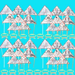 20 Pack DIY Coloring Kite Kit for Kids Pre-Printed Cartoon Animal Pattern Kites for Beginners Easy to Fly Kite Set with Line Handle for Birthday Party Favors School Craft