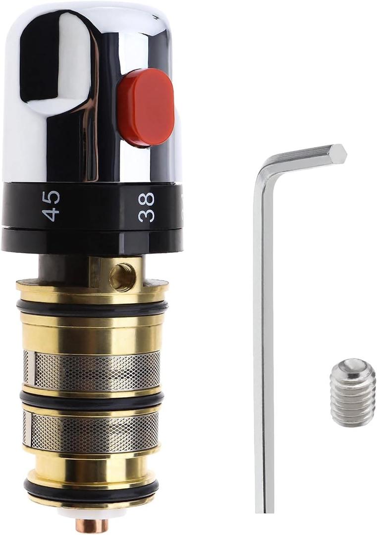 Thermostatic Bath Mixer Tap Shower Valve Handle Spare Repair Cartridge Kit Hot