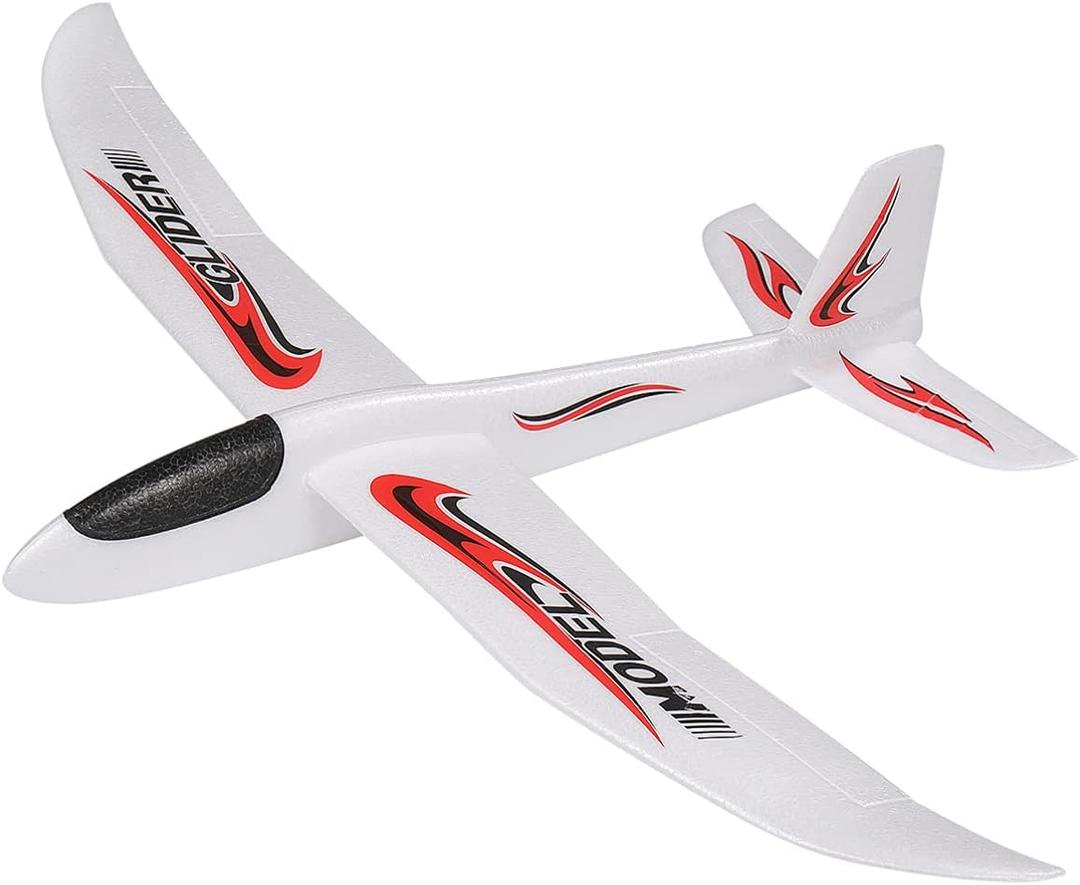 Toyvian Foam Airplanes: 39 Inch Large Foam Airplanes for Kids, Throwing Glider Plane, 2 Flight Mode Glider Toy for Kids Boys Girls Birthday Party Favors Outdoor Games
