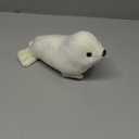 zhidiloveyou Seal Plush Stuffed Animal White Cute Toy Pillow Kawaii Doll for Kids, 9 inch